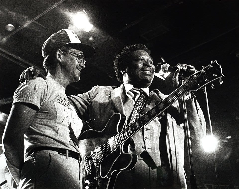 B.B. King e Claude Nobs a Montreux (1982).