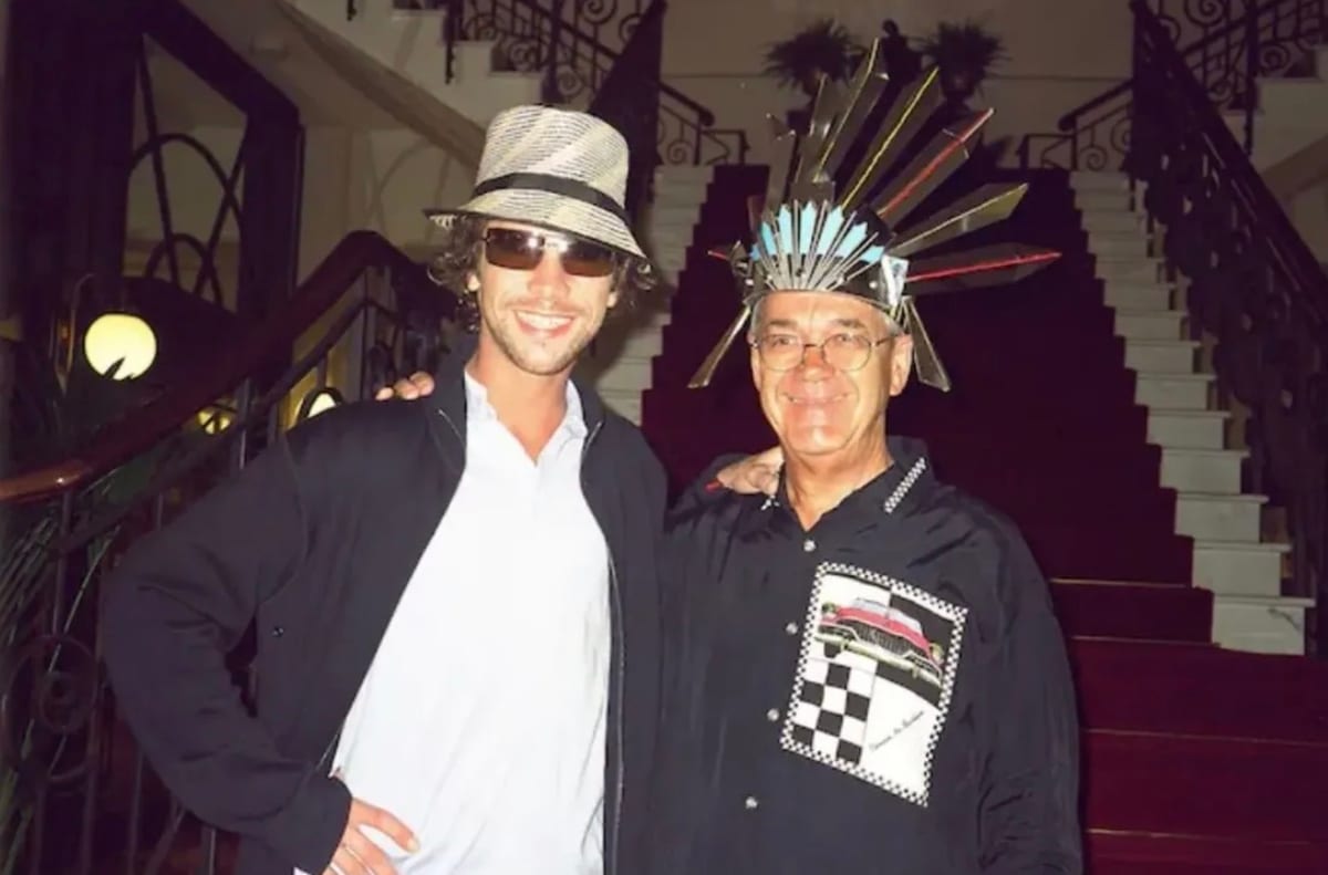 Jamiroquai con Claude Nobs al Montreux Palace: il cantante gli regalò uno dei suoi accessori.
