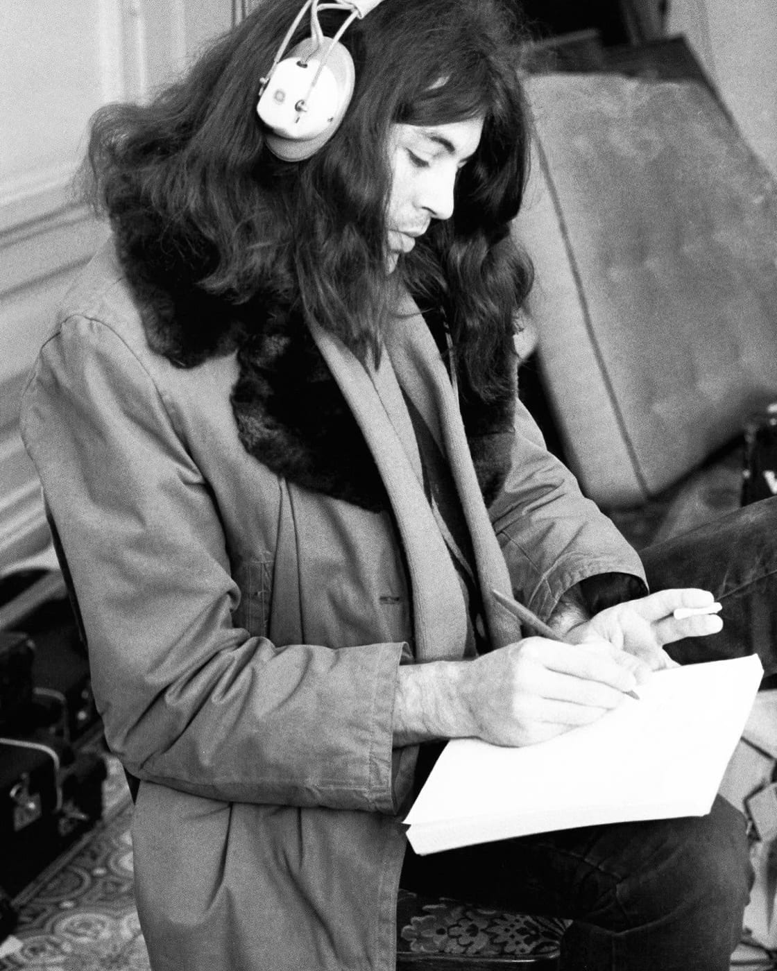 Das Schreiben im Grand Hôtel, während der Sessions im Dezember 1971.
