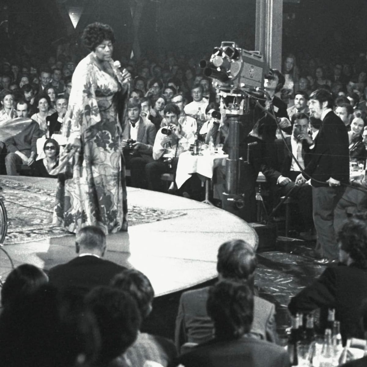 Ella Fitzgerald al Montreux Jazz Festival, nel 1969, l’anno del suo debutto sul palco del festival.