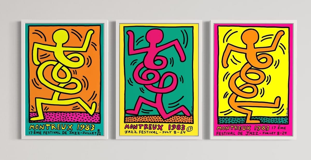 Festivalplakate von Keith Haring.