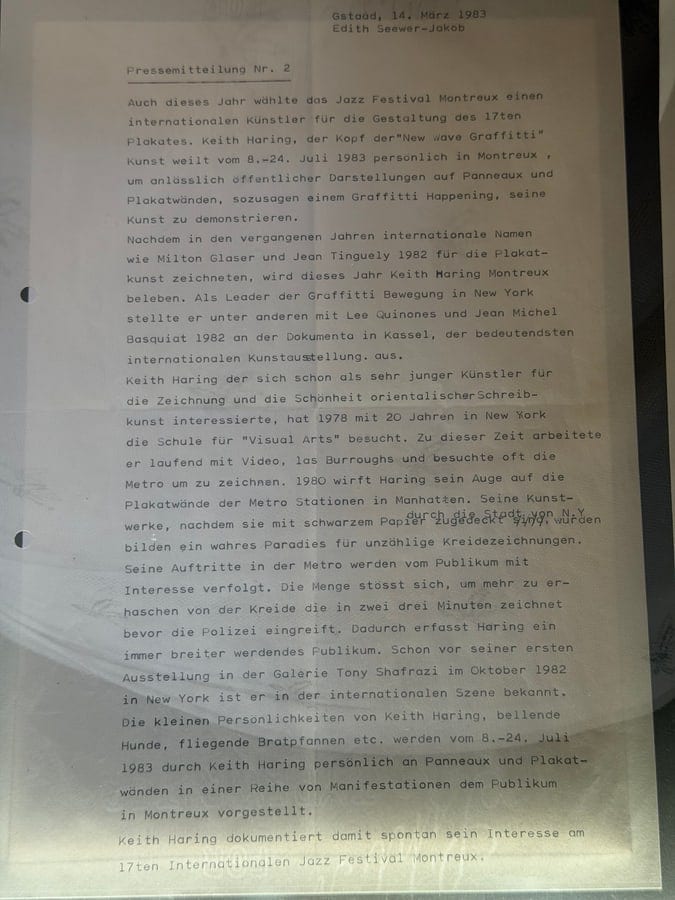 Ein Dokument aus dem Vorbereitungsdossier des Besuchs von 1983.