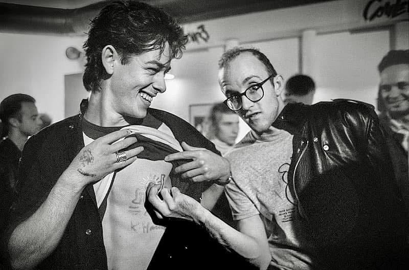 Keith Haring in der Eingangshalle des Dolce Vita, am 2. Oktober 1987.