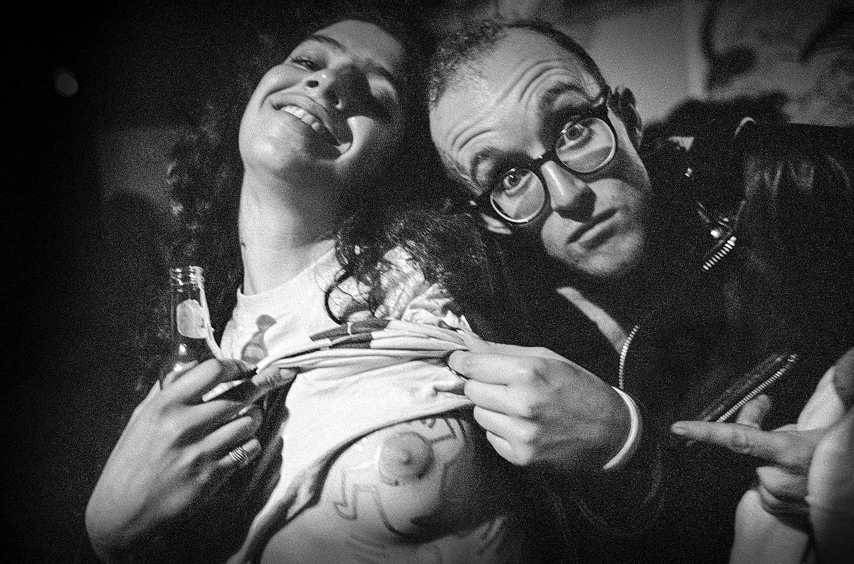 Keith Haring in der Eingangshalle des Dolce Vita, am 2. Oktober 1987.