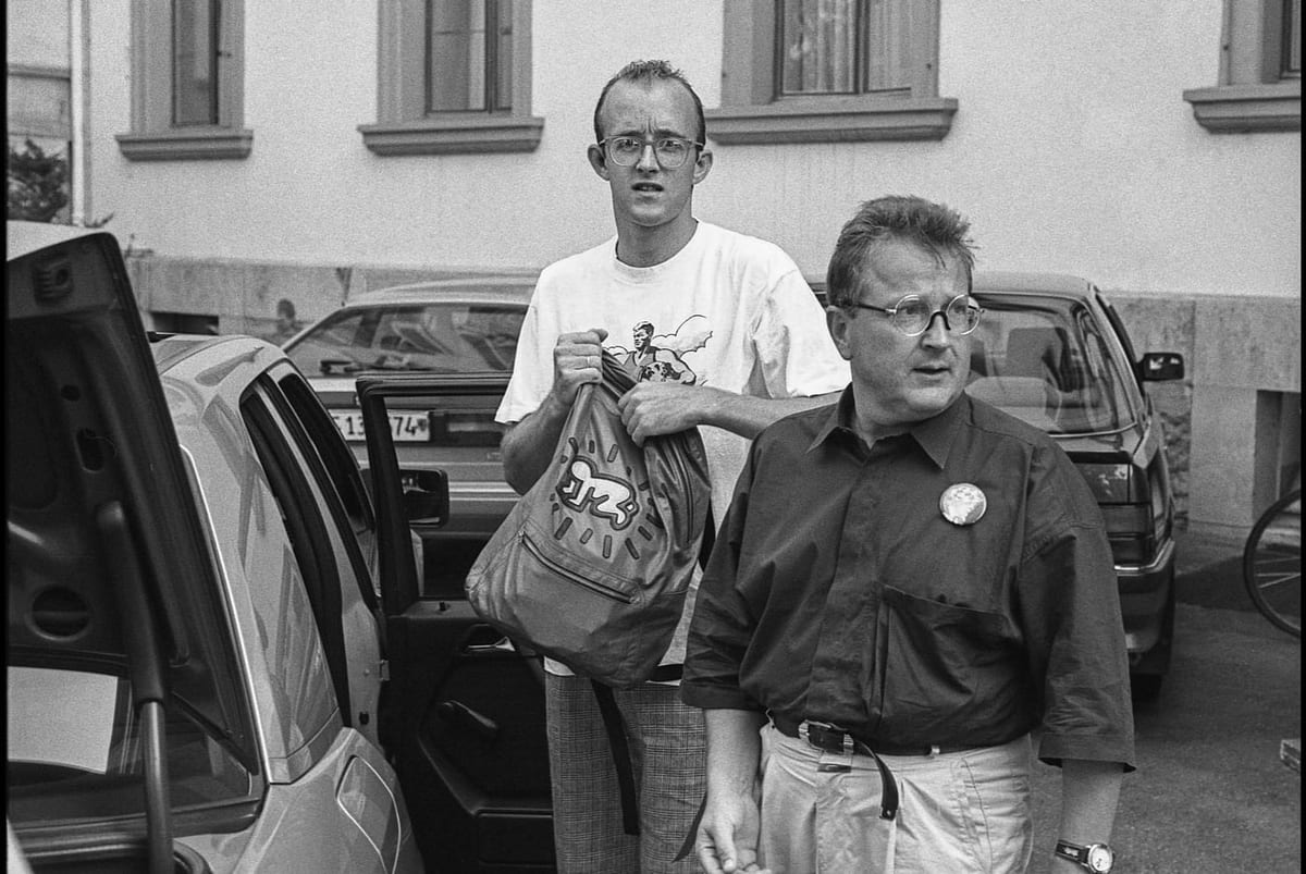 Keith Haring und Pierre Keller in Montreux. Foto Edouard Curchod.