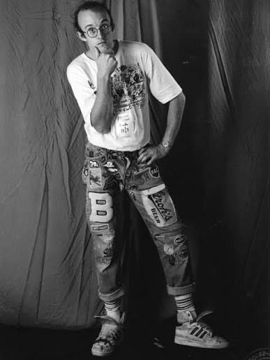 Keith Haring am Montreux Jazz Festival, im Juli 1986. Foto Jacques Straesslé.