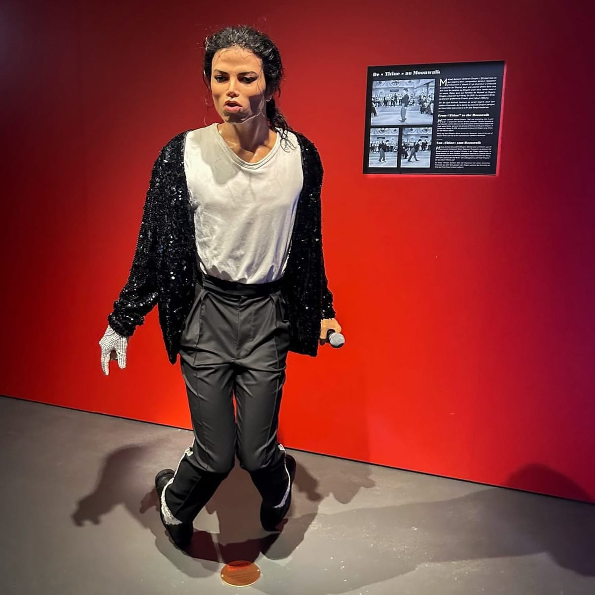 Die im Museum ausgestellte Wachsfigur von Michael Jackson.