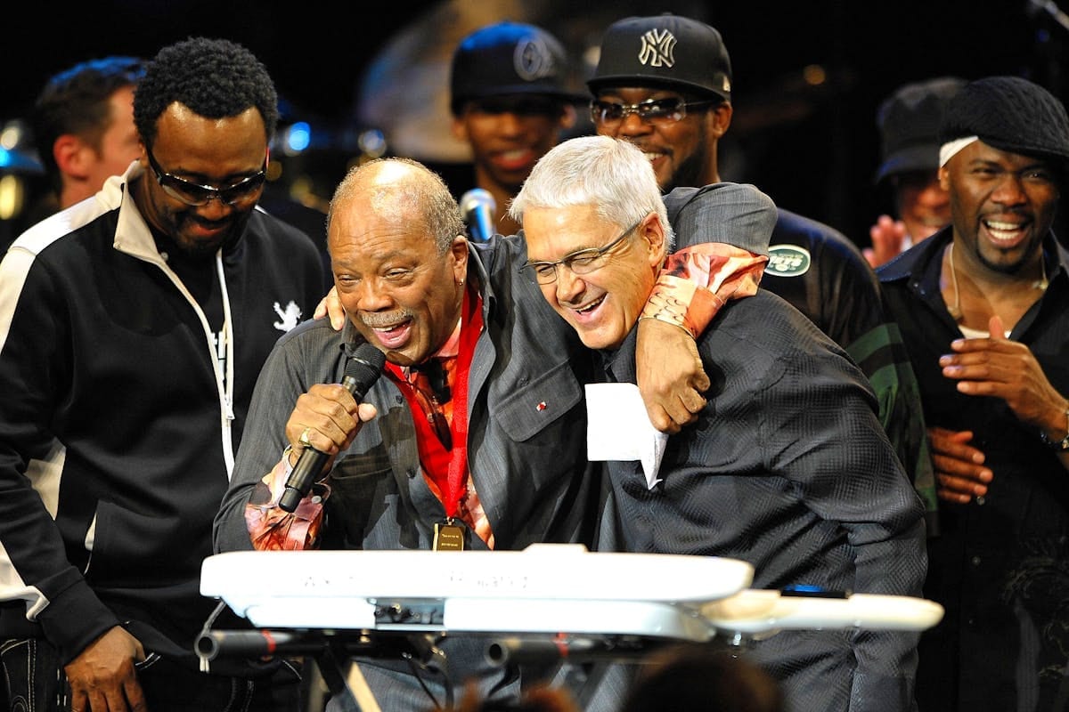 Quincy Jones e Claude Nobs al Montreux Jazz Festival (2008).