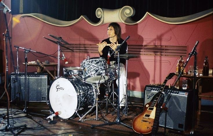 Charlie Watts während der Proben in Montreux, 1972.