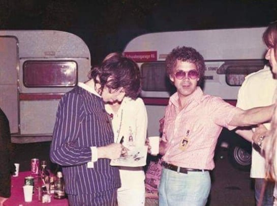 Keith Richards und Claude Nobs in Montreux, 1973.