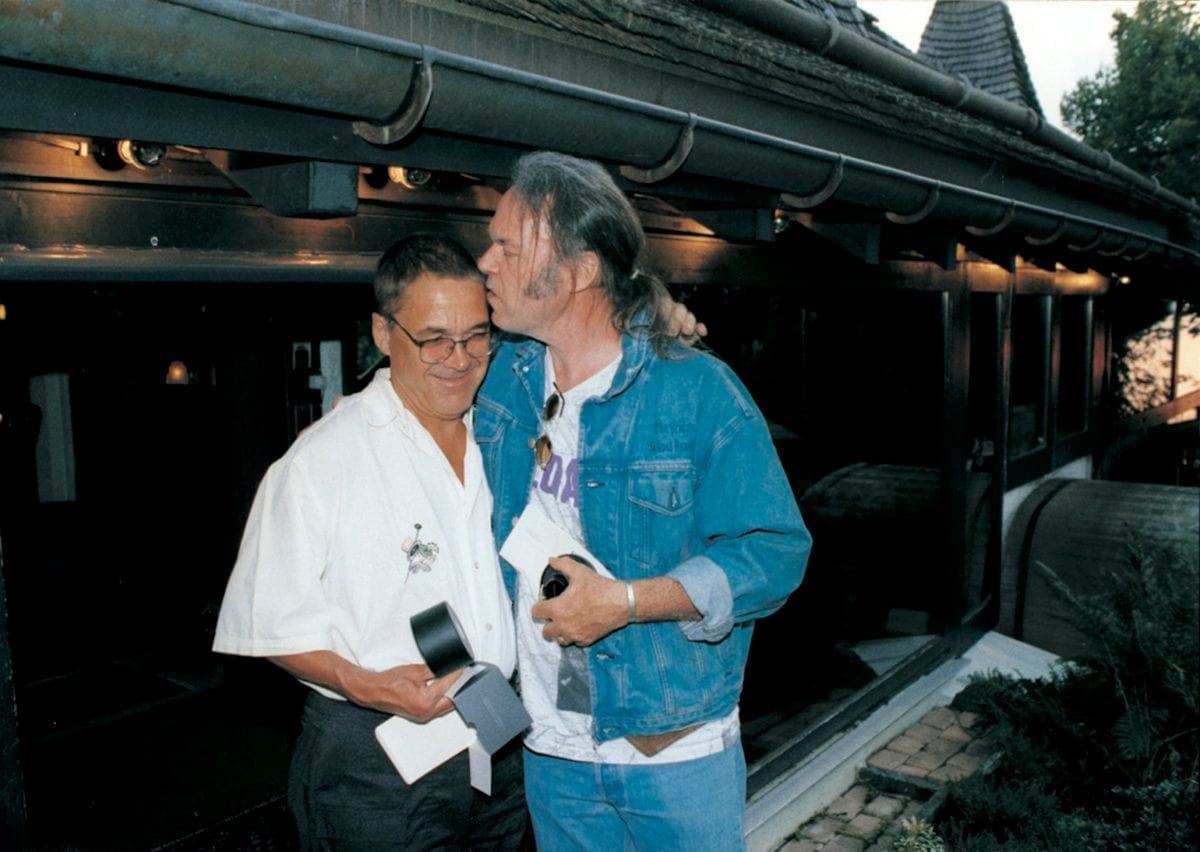 Neil Young im Picotin, einem der Chalets von Claude Nobs, 2001.