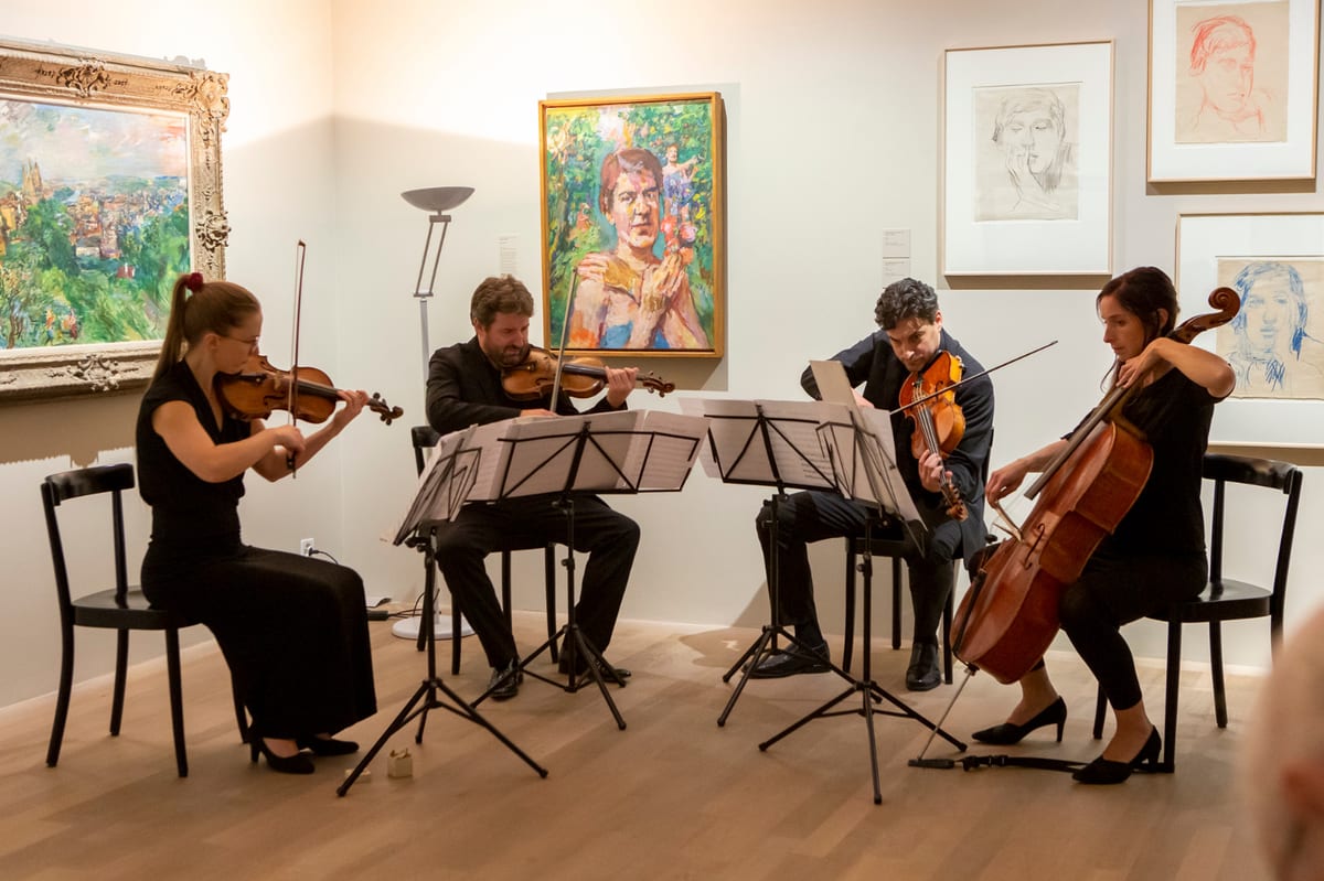 Il Quartetto Byron in concerto nelle sale, tra le opere.