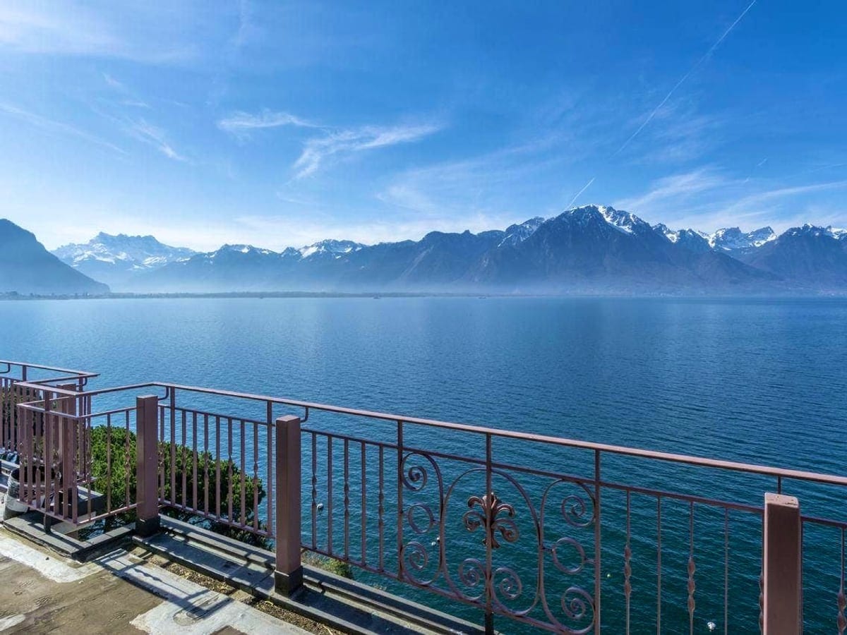 Der Blick von der Terrasse der Wohnung.